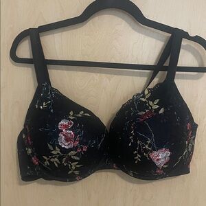 torrid Black Floral Push-Up Plunge Lace Bra 42DDD